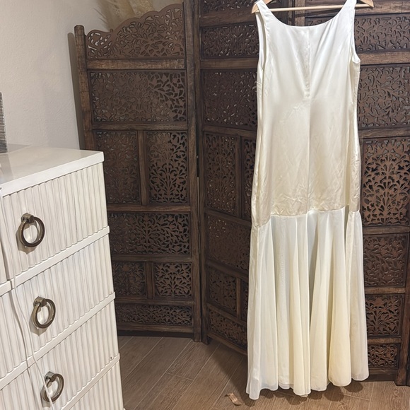 NEW NWT Reformation Zaire Silk Sleeveless Wedding Dress Ivory White - Picture 4 of 4